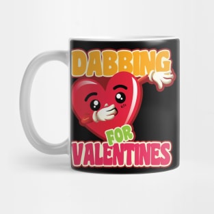 'Dabbing Heart For Valentines' Sweet Valentines Lovers Gift Mug